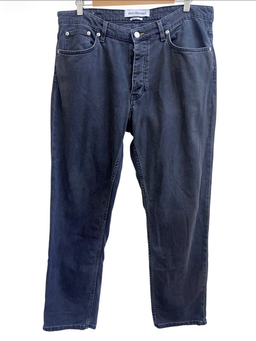 Won Hundred Jeans Men’s 36 x 30 Archer Black Gray Designer Italy Streetwear